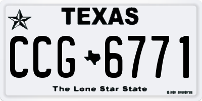 TX license plate CCG6771
