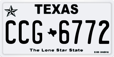 TX license plate CCG6772
