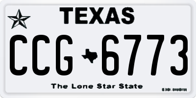 TX license plate CCG6773