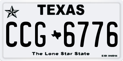 TX license plate CCG6776