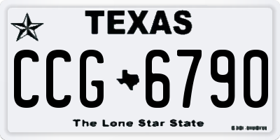 TX license plate CCG6790