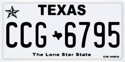 TX license plate CCG6795