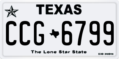 TX license plate CCG6799