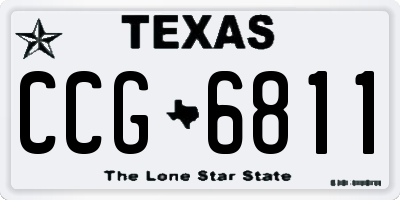TX license plate CCG6811