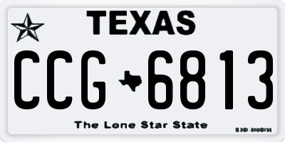 TX license plate CCG6813