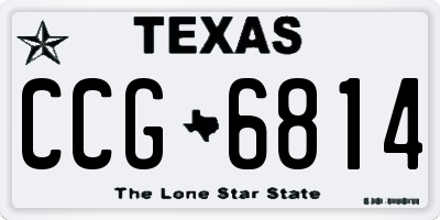 TX license plate CCG6814