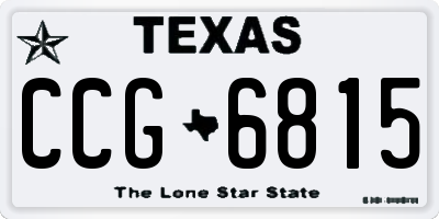 TX license plate CCG6815