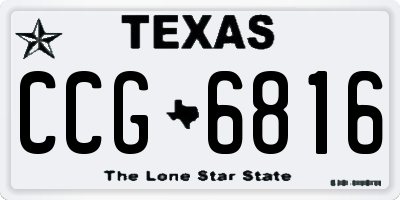 TX license plate CCG6816