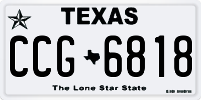 TX license plate CCG6818
