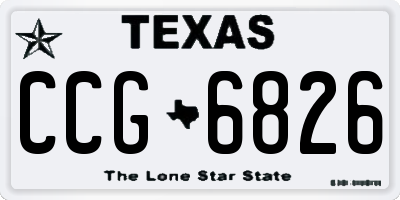 TX license plate CCG6826