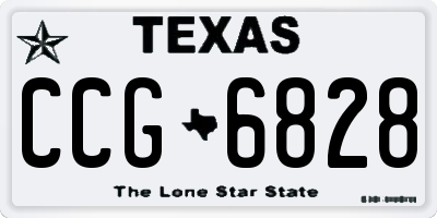 TX license plate CCG6828