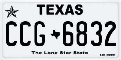 TX license plate CCG6832