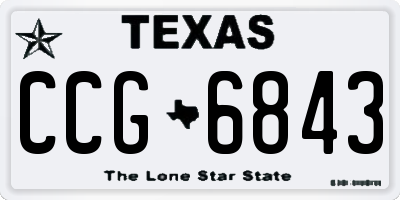 TX license plate CCG6843
