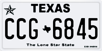 TX license plate CCG6845