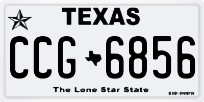 TX license plate CCG6856
