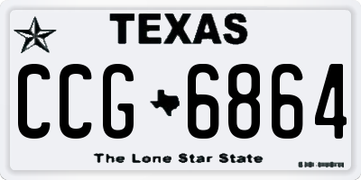 TX license plate CCG6864