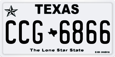 TX license plate CCG6866