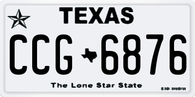 TX license plate CCG6876