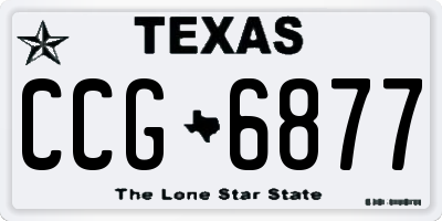 TX license plate CCG6877