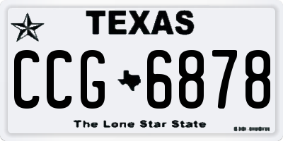 TX license plate CCG6878