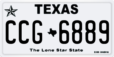 TX license plate CCG6889