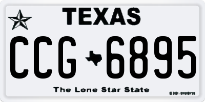 TX license plate CCG6895