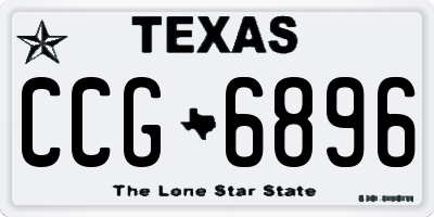 TX license plate CCG6896