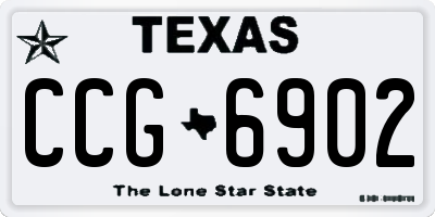 TX license plate CCG6902