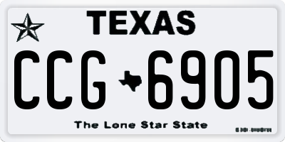 TX license plate CCG6905