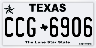 TX license plate CCG6906