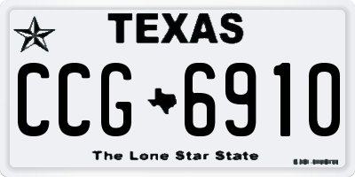 TX license plate CCG6910