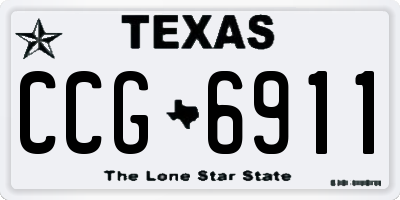 TX license plate CCG6911