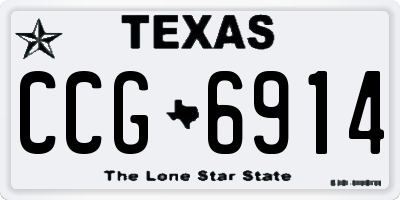 TX license plate CCG6914