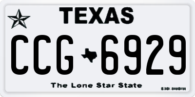 TX license plate CCG6929