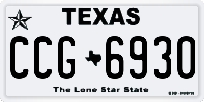 TX license plate CCG6930