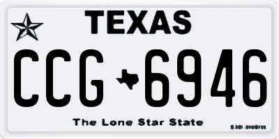 TX license plate CCG6946