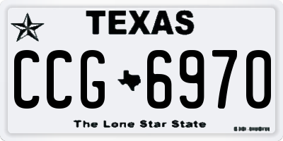 TX license plate CCG6970