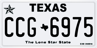 TX license plate CCG6975