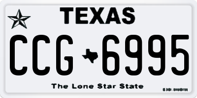 TX license plate CCG6995