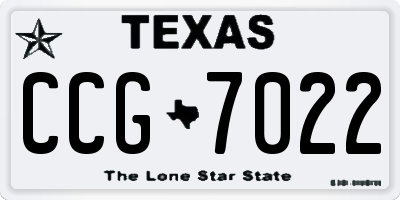 TX license plate CCG7022