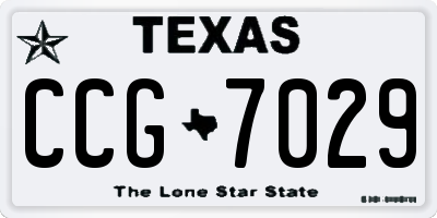 TX license plate CCG7029
