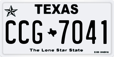 TX license plate CCG7041