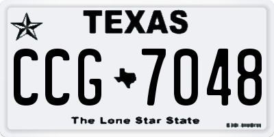TX license plate CCG7048