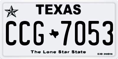 TX license plate CCG7053