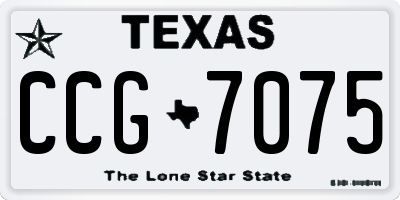TX license plate CCG7075