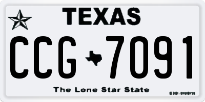 TX license plate CCG7091