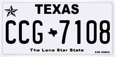 TX license plate CCG7108