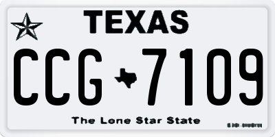 TX license plate CCG7109