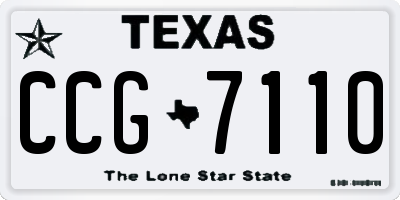 TX license plate CCG7110