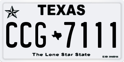 TX license plate CCG7111